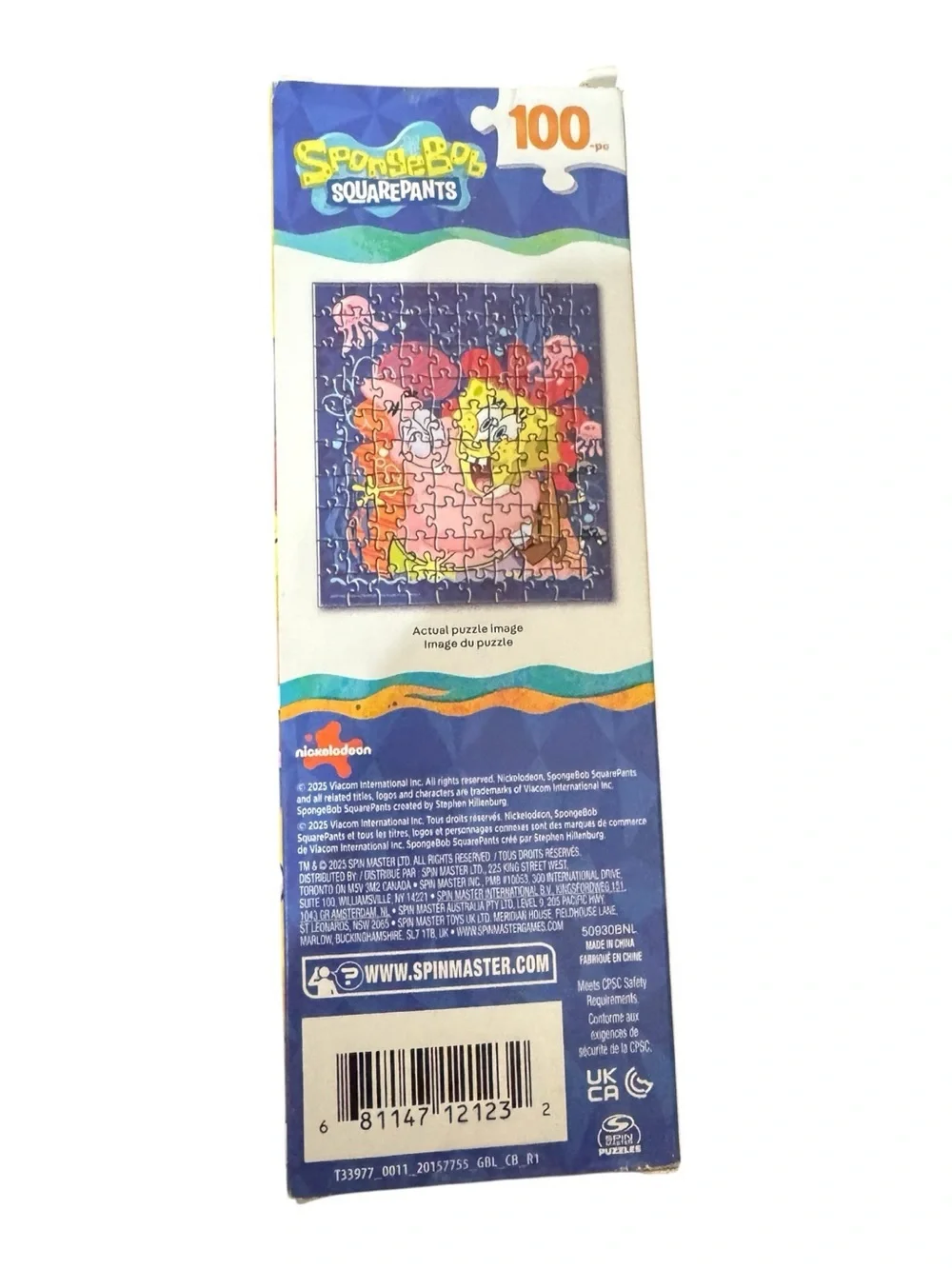 Spin Master SpongeBob SquarePants 100 Piece Puzzle Kids Ages 6+